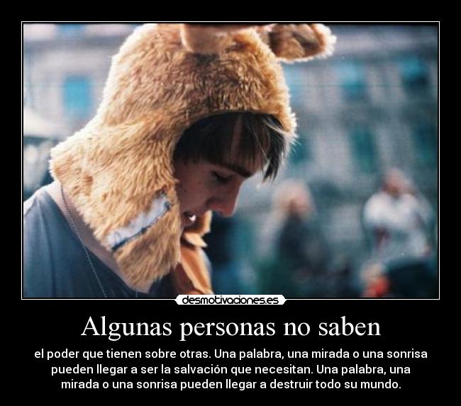 Algunas personas no saben -