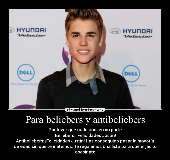 Para beliebers y antibeliebers -