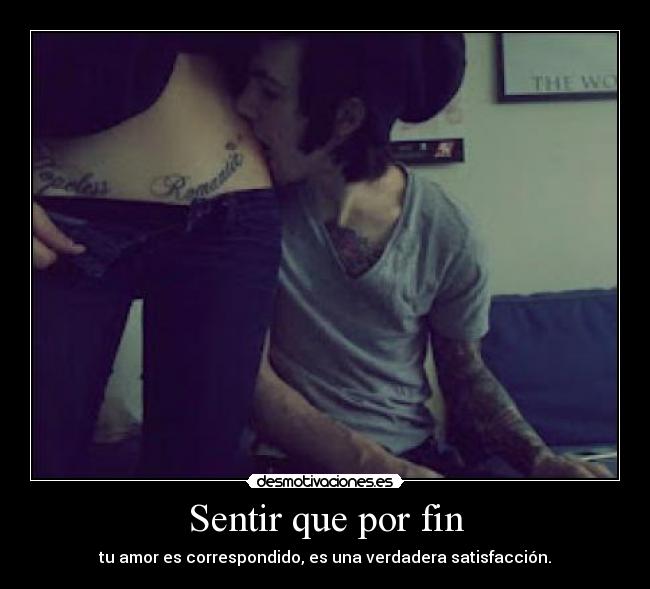 Sentir que por fin -