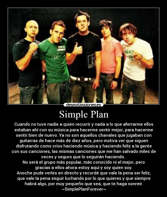 carteles simple plan musica concierto simpleplanforever desmotivaciones
