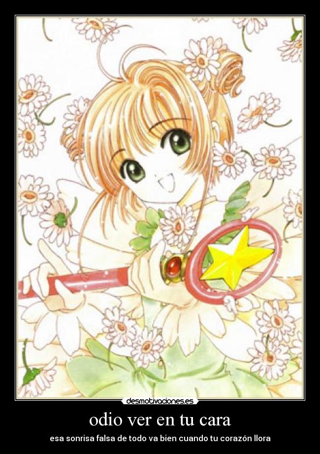 odio ver en tu cara - esa sonrisa falsa de todo va bien cuando tu corazón llora