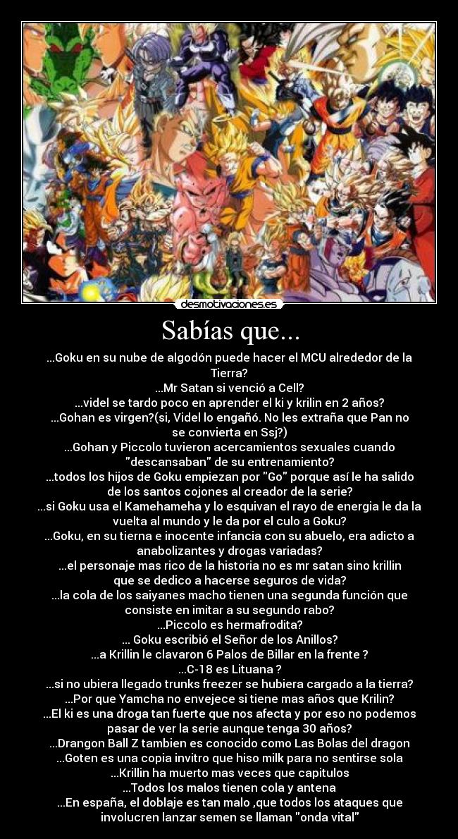 carteles dbz dragon ball milk goku cell gohan desmotivaciones