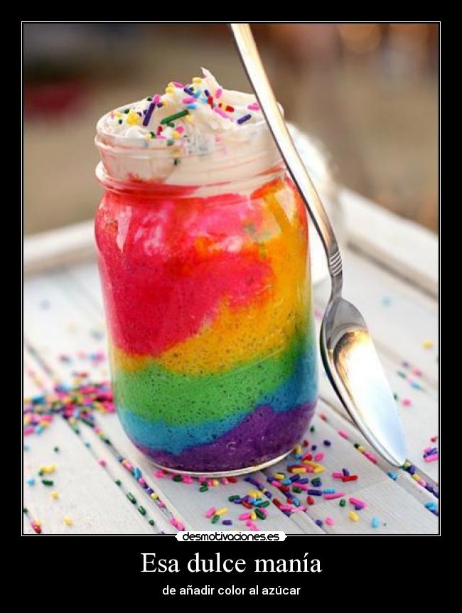 Esa dulce manía - de añadir color al azúcar