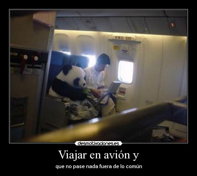 Viajar en avión y - 