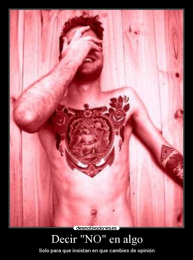 Decir NO en algo -