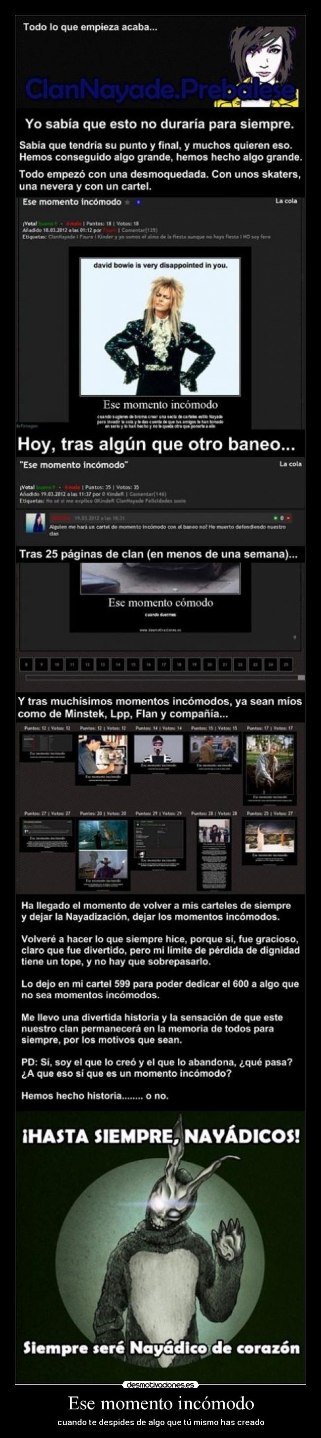 Ese momento incómodo - cuando te despides de algo que tú mismo has creado