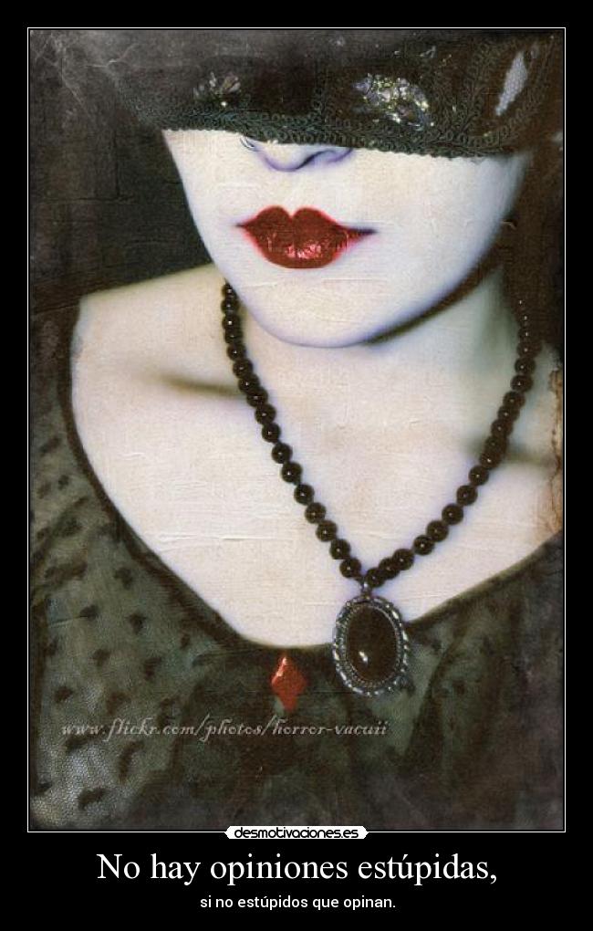 No hay opiniones estúpidas, - si no estúpidos que opinan.
