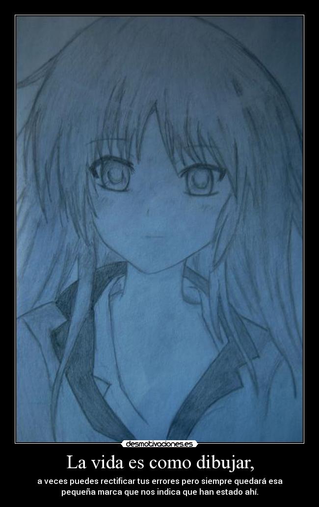 carteles vida mierda dibujo que nota que kanade angel beats tenshi harukaze desmotivaciones