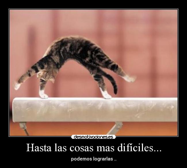 Hasta las cosas mas difíciles... - podemos lograrlas ..