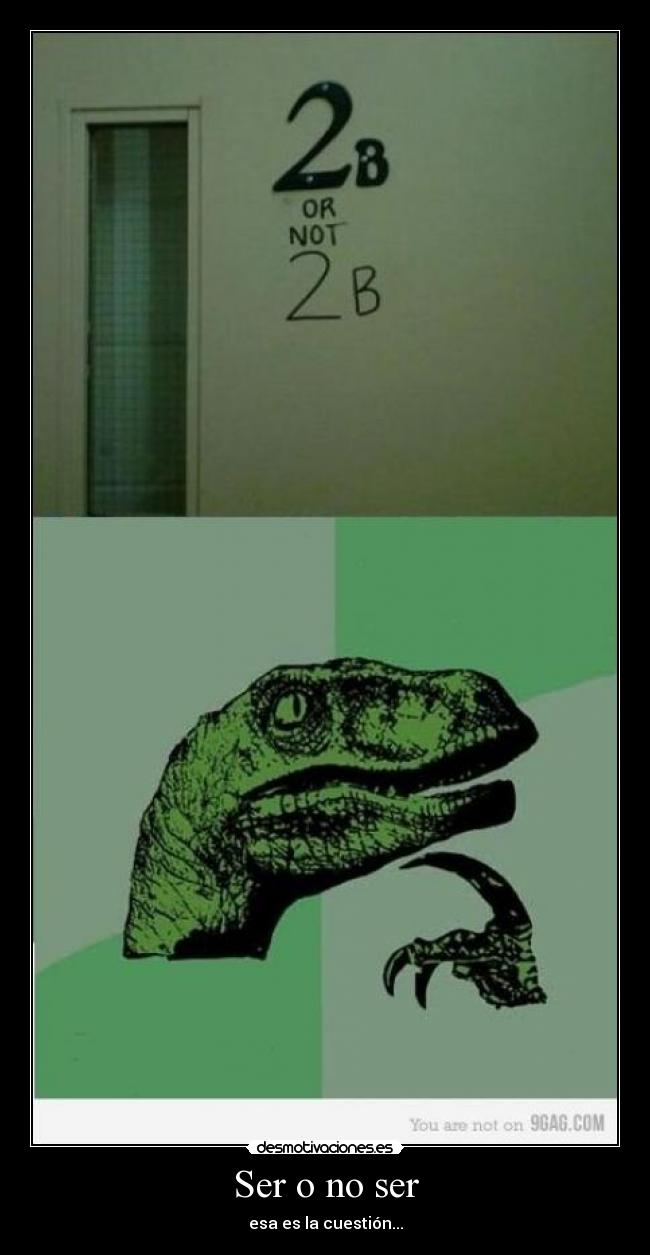 Ser o no ser - esa es la cuestión...