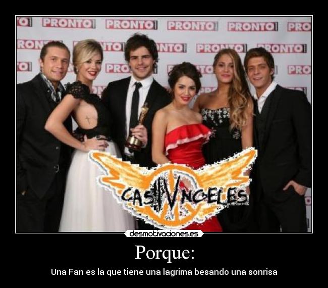 Porque: - Una Fan es la que tiene una lagrima besando una sonrisa