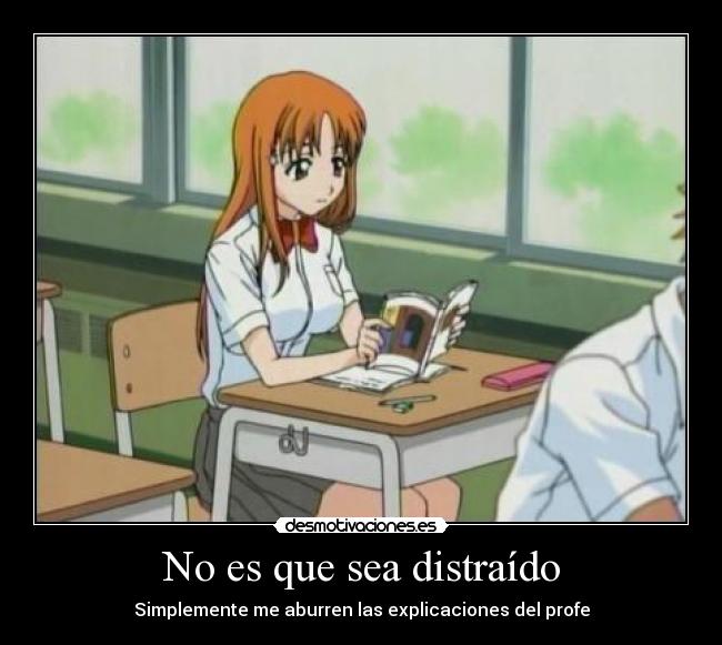 carteles anime bleach distraido desmotivaciones