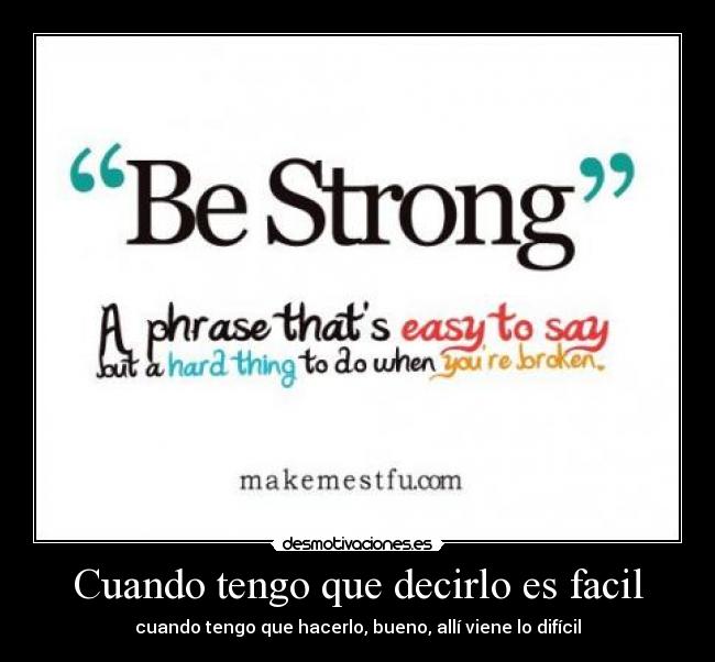 Cuando tengo que decirlo es facil - 