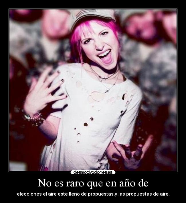No es raro que en año de - elecciones el aire este lleno de propuestas,y las propuestas de aire.