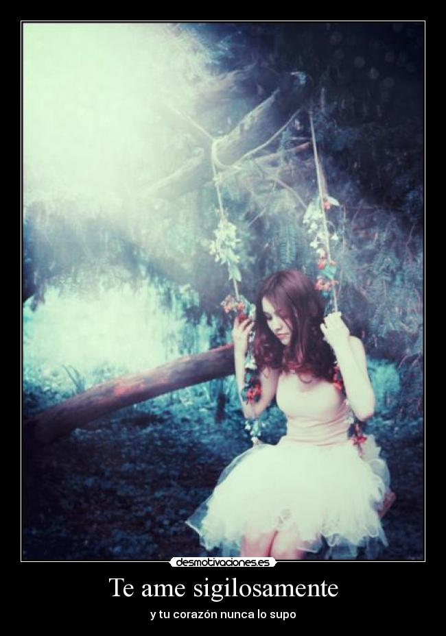 Te ame sigilosamente - y tu corazón nunca lo supo