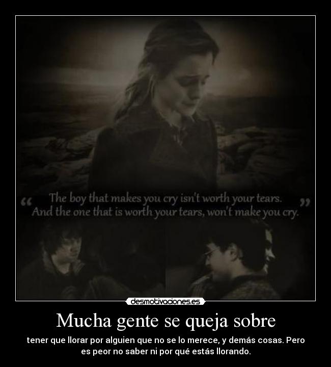 Mucha gente se queja sobre -