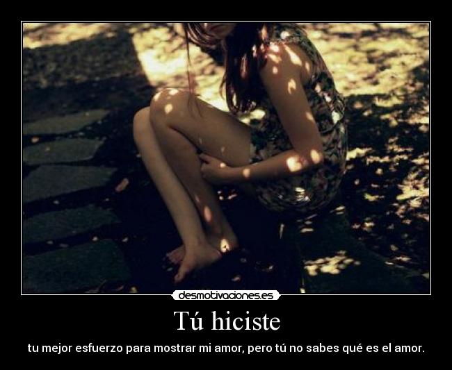 Tú hiciste -