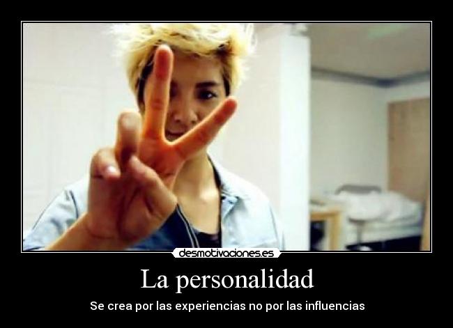 La personalidad - Se crea por las experiencias no por las influencias