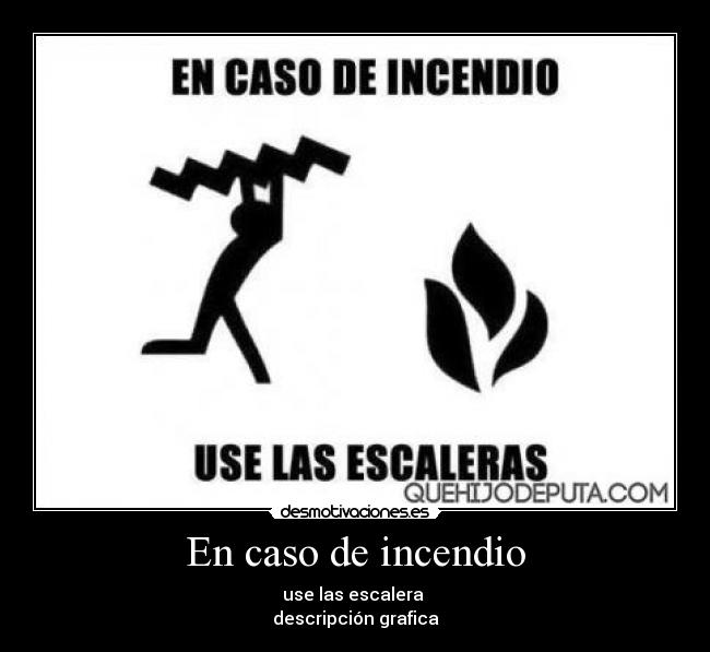 En caso de incendio -