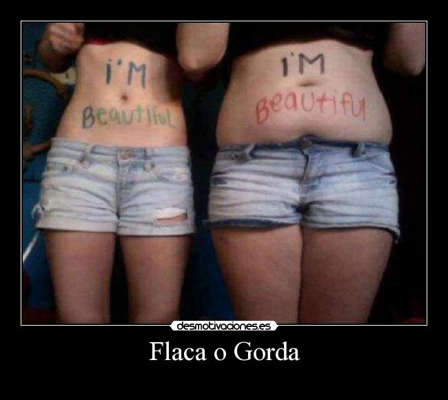 carteles gorda flaca desmotivaciones