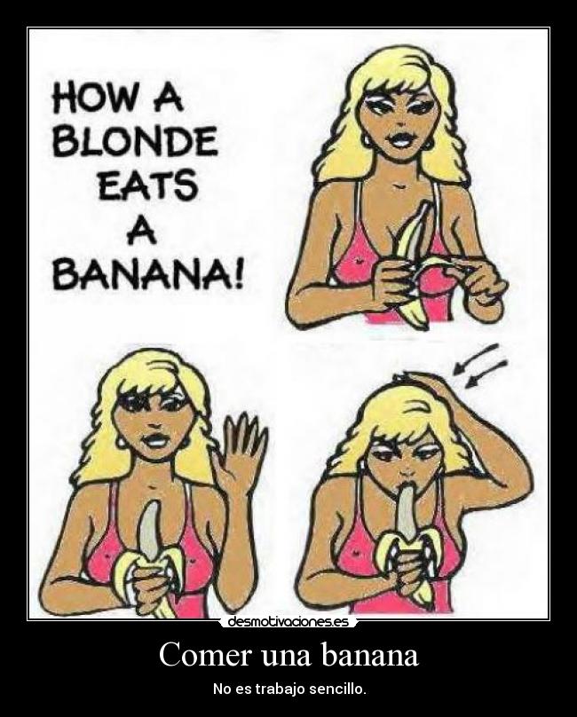 Comer una banana -