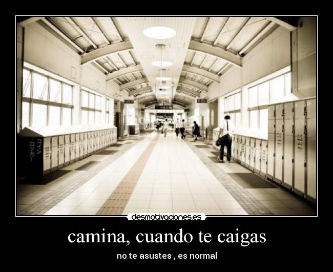 camina, cuando te caigas - no te asustes , es normal