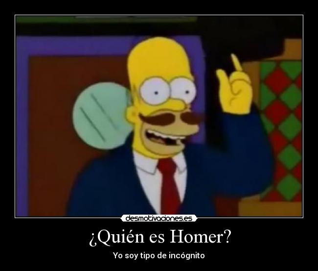 ¿Quién es Homer? - Yo soy tipo de incógnito