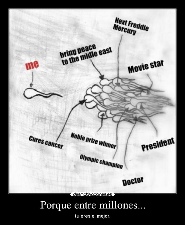 Porque entre millones... - tu eres el mejor.