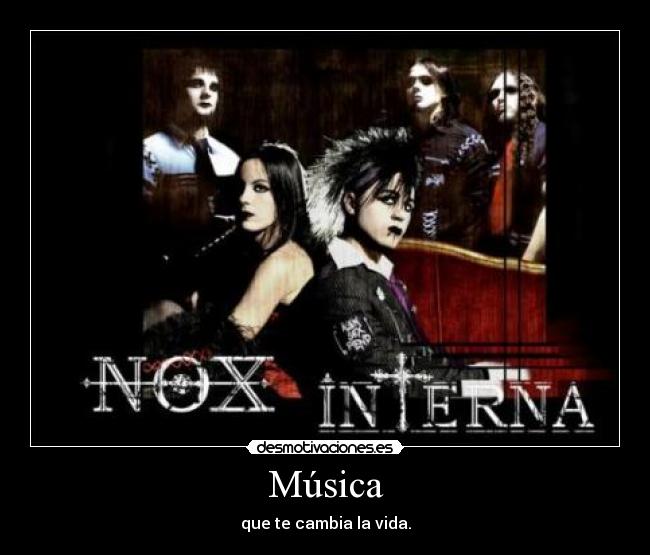 carteles musica nox interna goth rock desmotivaciones