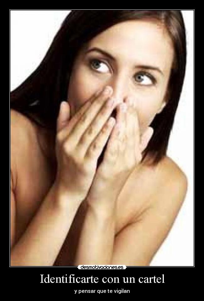 Identificarte con un cartel -