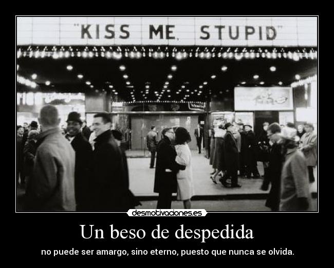 Un beso de despedida -