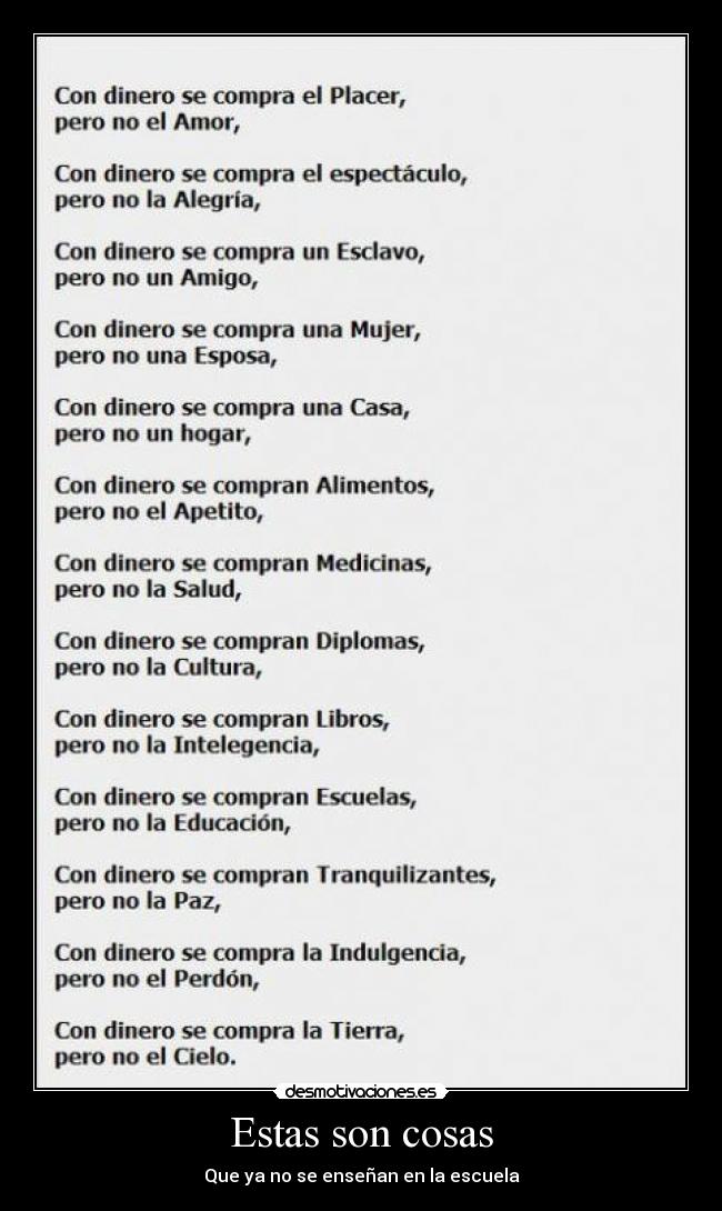 Estas son cosas - Que ya no se enseñan en la escuela