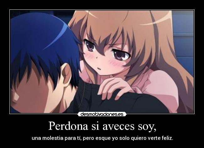 carteles anime toradora takasu aisaka taiga perlithakawai desmotivaciones