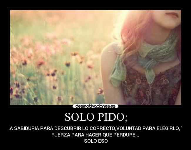 SOLO PIDO; -