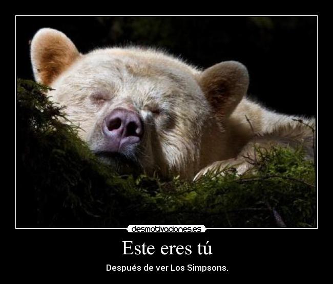 Este eres tú - Después de ver Los Simpsons.
