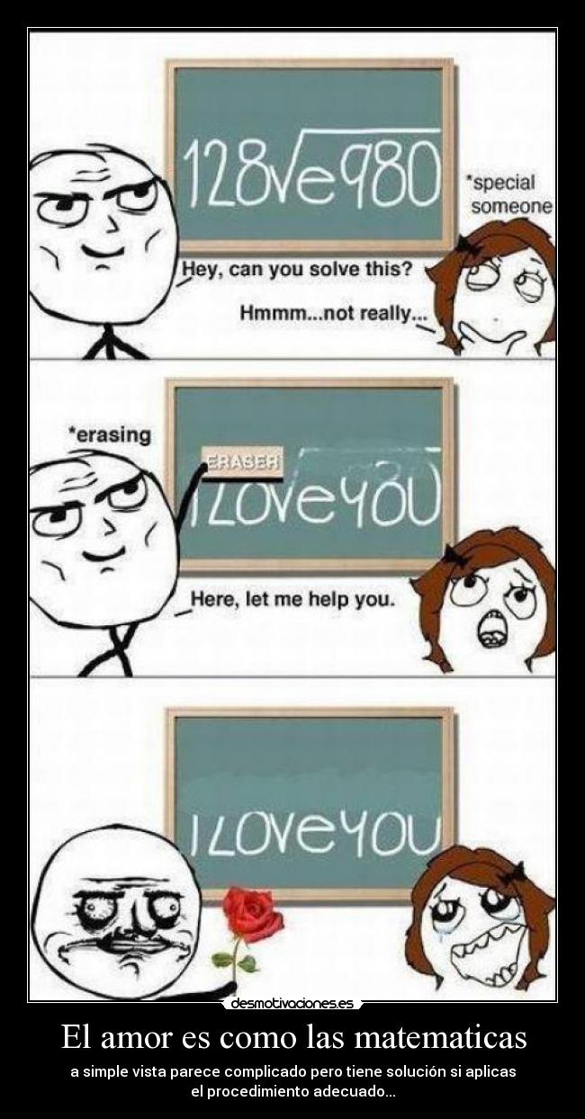 El amor es como las matematicas -