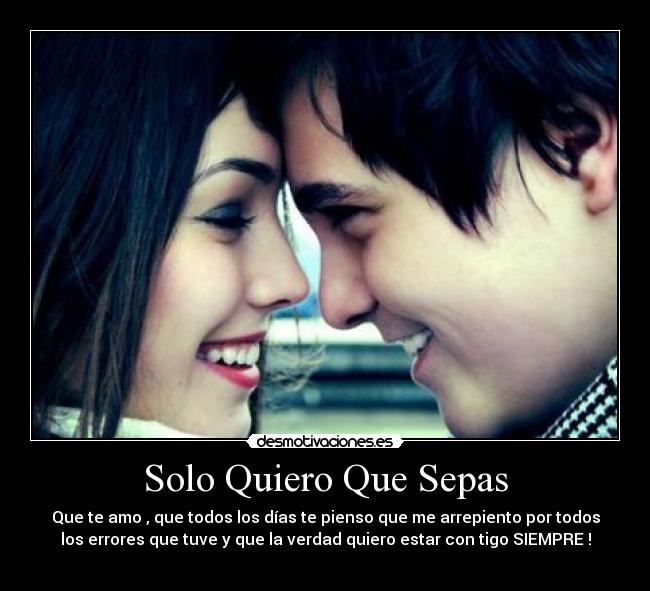 Solo Quiero Que Sepas - 
