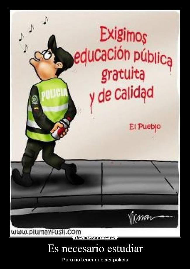 carteles policia colombia estudio educacion calidad desmotivaciones