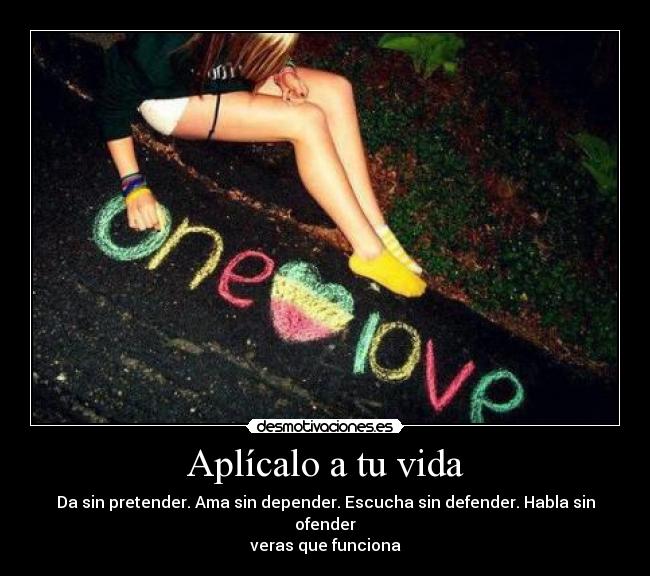 Aplícalo a tu vida -