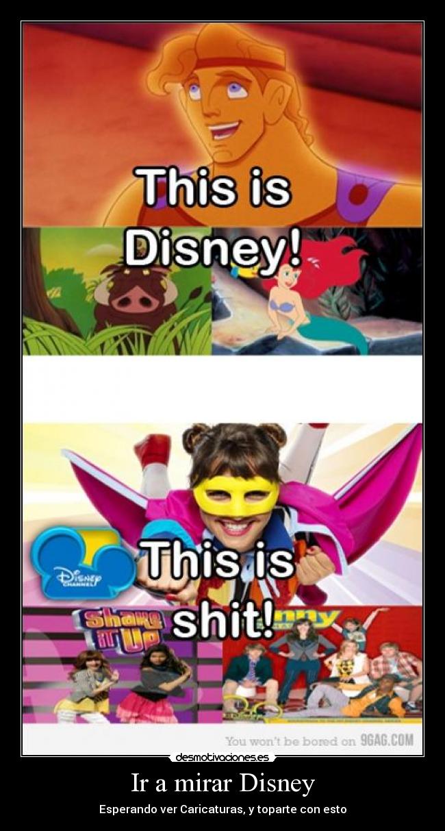 Ir a mirar Disney - Esperando ver Caricaturas, y toparte con esto