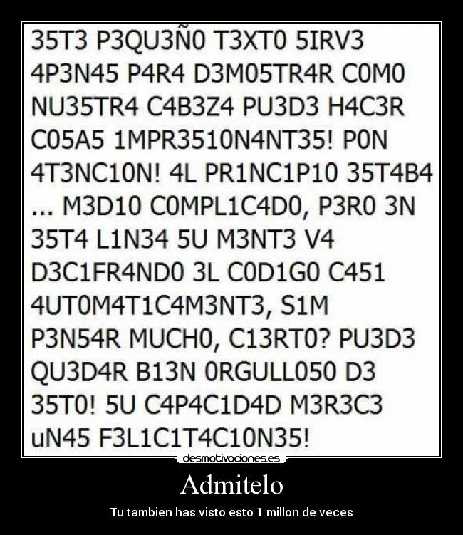 Admitelo - Tu tambien has visto esto 1 millon de veces