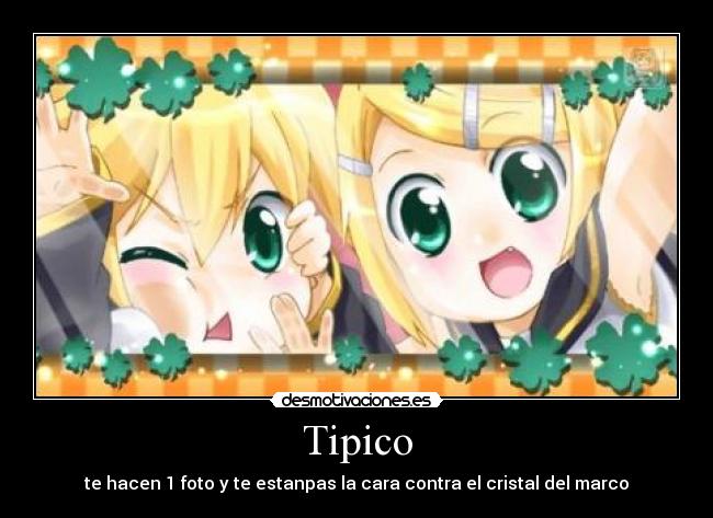 Tipico - te hacen 1 foto y te estanpas la cara contra el cristal del marco