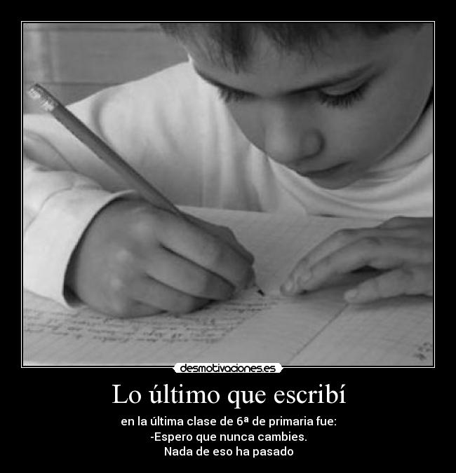 Lo último que escribí - 
