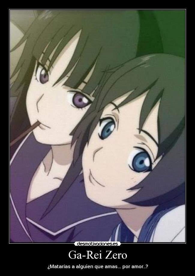 carteles rei zero isayama yomi kagura amigas hermanas foto desmotivaciones