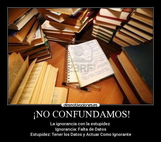 ¡NO CONFUNDAMOS! -