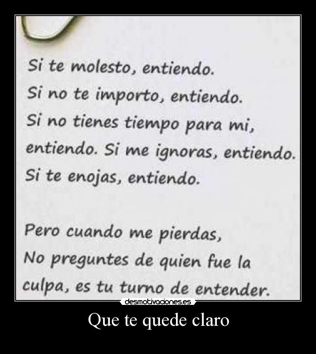 Que te quede claro -