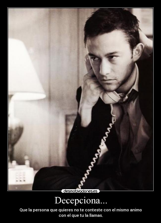 Decepciona... -