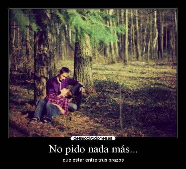 No pido nada más... -