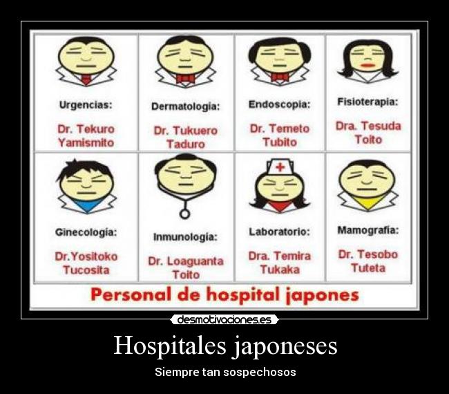 Hospitales japoneses - Siempre tan sospechosos