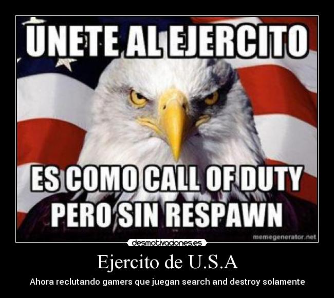 Ejercito de U.S.A - Ahora reclutando gamers que juegan search and destroy solamente